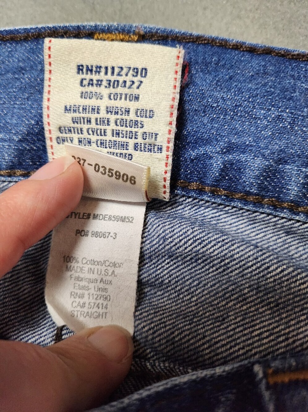 True religion jeans made in USA Straight leg 100% cotton Sz 34 - Hemmed - Picture 6 of 14